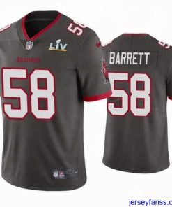 Fantastic Shaquil Barrett Buccaneers Pewter Super Bowl Lv Vapor Limited Jersey