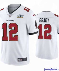 Amazing Tom Brady Buccaneers White Super Bowl Lv Vapor Limited Jersey