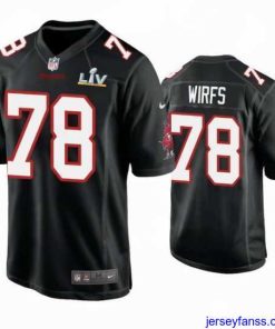 Exclusive Tristan Wirfs Buccaneers Black Super Bowl Lv Game Fashion Jersey