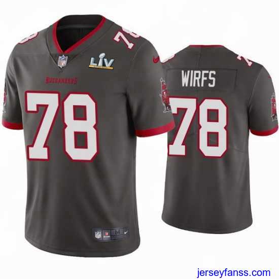Exclusive Tristan Wirfs Buccaneers Pewter Super Bowl Lv Vapor Limited Jersey