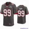 Premium Warren Sapp Buccaneers Pewter Super Bowl Lv Game Jersey