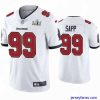 Fantastic Warren Sapp Buccaneers White Super Bowl Lv Vapor Limited Jersey