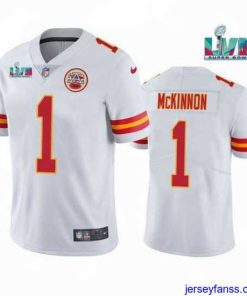 Stylish Toddler Kansas City Chiefs 1 Jerick McKinnon White Super Bowl LVII Patch Vapor Untouchable Limited Stitched Jersey