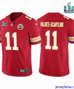 Exclusive Toddler Kansas City Chiefs 11 Marquez Valdes Scantling Red Super Bowl LVII Patch Vapor Untouchable Limited Stitched Jersey