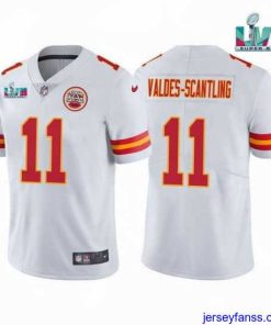 Gorgeous Toddler Kansas City Chiefs 11 Marquez Valdes Scantling White Super Bowl LVII Patch Vapor Untouchable Limited Stitched Jersey