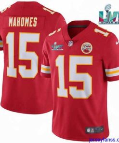 Impressive Toddler Kansas City Chiefs 15 Patrick Mahomes Red Super Bowl LVII Patch Vapor Untouchable Limited Stitched Jersey
