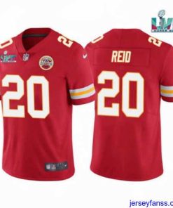 Fantastic Toddler Kansas City Chiefs 20 Justin Reid Red Super Bowl LVII Patch Vapor Untouchable Limited Stitched Jersey