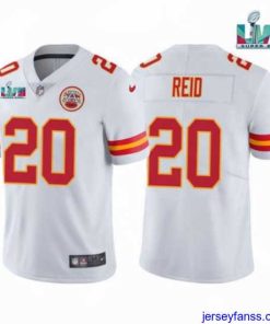 Outstanding Toddler Kansas City Chiefs 20 Justin Reid White Super Bowl LVII Patch Vapor Untouchable Limited Stitched Jersey
