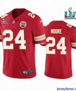 Gorgeous Toddler Kansas City Chiefs 24 Skyy Moore Red Super Bowl LVII Patch Vapor Untouchable Limited Stitched Jersey