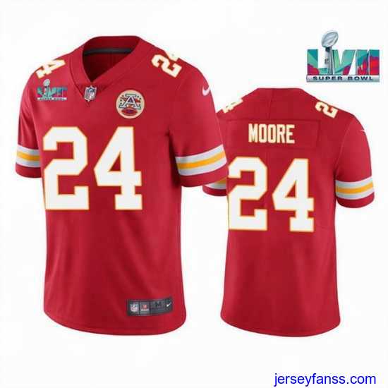 Gorgeous Toddler Kansas City Chiefs 24 Skyy Moore Red Super Bowl LVII Patch Vapor Untouchable Limited Stitched Jersey