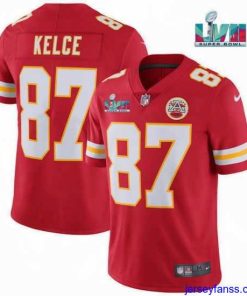Fantastic Toddler Kansas City Chiefs 87 Travis Kelce Red Super Bowl LVII Patch Vapor Untouchable Limited Stitched Jersey