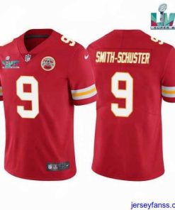 Exclusive Toddler Kansas City Chiefs 9 JuJu Smith Schuster Red Super Bowl LVII Patch Vapor Untouchable Limited Stitched Jersey