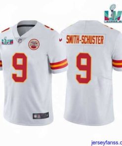 Stylish Toddler Kansas City Chiefs 9 JuJu Smith Schuster White Super Bowl LVII Patch Vapor Untouchable Limited Stitched Jersey