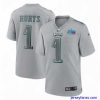 Impressive Toddler Philadelphia Eagles 1 Jalen Hurts Grey Super Bowl LVII Patch Atmosphere Fashion Stitched Game Jersey