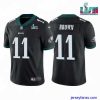 Stylish Toddler Philadelphia Eagles 11 A J  Brown Black Super Bowl LVII Patch Vapor Untouchable Limited Stitched Jersey