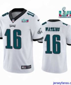 Exclusive Toddler Philadelphia Eagles 16 Quez Watkins White Super Bowl LVII Vapor Untouchable Limited Stitched Jersey