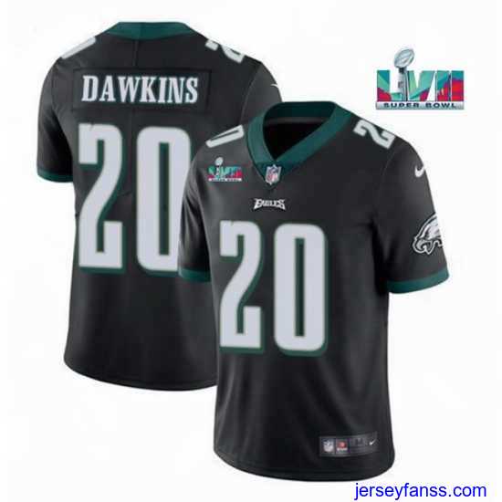 Stylish Toddler Philadelphia Eagles 20 Brian Dawkins Black Super Bowl LVII Patch Vapor Untouchable Limited Stitched Jersey