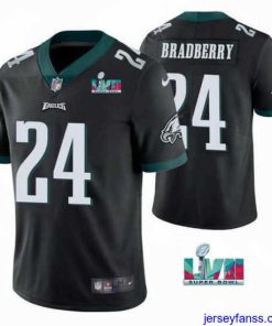 Outstanding Toddler Philadelphia Eagles 24 James Bradberry Black Super Bowl LVII Vapor Untouchable Limited Stitched Jersey