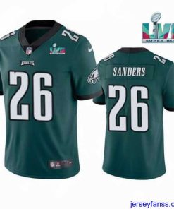 Gorgeous Toddler Philadelphia Eagles 26 Miles Sanders Green Super Bowl LVII Patch Vapor Untouchable Limited Stitched Jersey