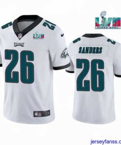 Fantastic Toddler Philadelphia Eagles 26 Miles Sanders White Super Bowl LVII Patch Vapor Untouchable Limited Stitched Jersey