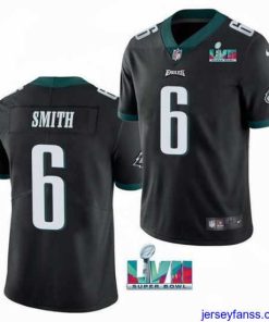 Stylish Toddler Philadelphia Eagles 6 DeVonta Smith Black Super Bowl LVII Patch Vapor Untouchable Limited Stitched Jersey