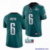 Exclusive Toddler Philadelphia Eagles 6 DeVonta Smith Green Super Bowl LVII Patch Vapor Untouchable Limited Stitched Jersey