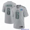 Gorgeous Toddler Philadelphia Eagles 6 DeVonta Smith Grey Super Bowl LVII Patch Atmosphere Fashion Stitched Game Jersey