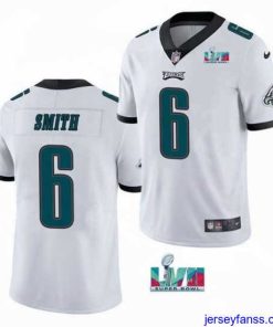 Stylish Toddler Philadelphia Eagles 6 DeVonta Smith White Super Bowl LVII Patch Vapor Untouchable Limited Stitched Jersey