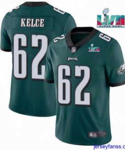 Impressive Toddler Philadelphia Eagles 62 Jason Kelce Green Super Bowl LVII Patch Vapor Untouchable Limited Stitched Jersey