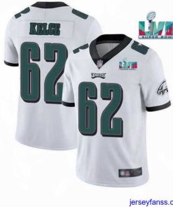 Impressive Toddler Philadelphia Eagles 62 Jason Kelce White Super Bowl LVII Patch Vapor Untouchable Limited Stitched Jersey