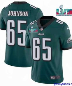 Amazing Toddler Philadelphia Eagles 65 Lane Johnson Green Super Bowl LVII Patch Vapor Untouchable Limited Stitched Jersey
