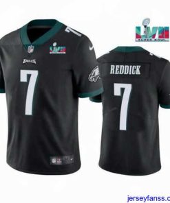 Exclusive Toddler Philadelphia Eagles 7 Haason Reddick Black Super Bowl LVII Patch Vapor Untouchable Limited Stitched Jersey