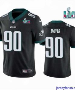 Fantastic Toddler Philadelphia Eagles 90 Jordan Davis Black Super Bowl LVII Vapor Untouchable Limited Stitched Jersey