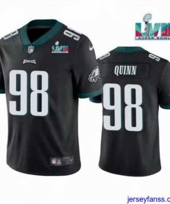 Impressive Toddler Philadelphia Eagles 98 Robert Quinn Black Super Bowl LVII Vapor Untouchable Limited Stitched Jersey