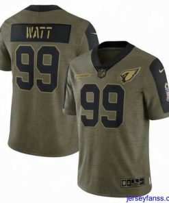 Exclusive Men's Arizona Cardinals J.J.  Watt Nike Olive 2021 Salute To Service Limited Player Jersey