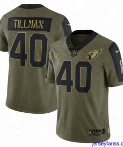 Outstanding Men's Arizona Cardinals Pat Tillman Nike Olive 2021 Salute To Service Retired Player Limited Jersey
