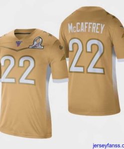 Impressive Men's Carolina Panthers #22 Christian McCaffrey 2020 NFC Pro Bowl Game Jersey