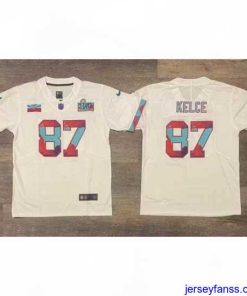 Gorgeous Men's Kansas City Chiefs #87 Travis Kelce White Super Bowl LVII Patch Vapor Untouchable Limited Stitched Jersey