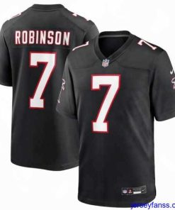 Gorgeous Men's Nike Bijan Robinson Black Atlanta Falcons 2023 NFL Pick Throwback Vapor Limited  Jersey