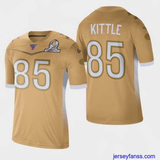 Stylish Men's San Francisco 49ers #85 George Kittle 2020 NFC Pro Bowl Game Jersey