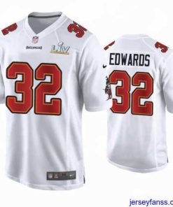 Stylish Mike Edwards Buccaneers White Super Bowl Lv Game Fashion Jersey