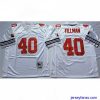 Impressive Mitchell&Ness Cardinals 40 Pat Tillman White Throwback Stitched NFL Jersey