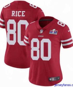 Premium Nike 49ers 80 Jerry Rice Red Team Color Stitched NFL Vapor Untouchable Limited 2024 Super Bowl LVIII Jersey