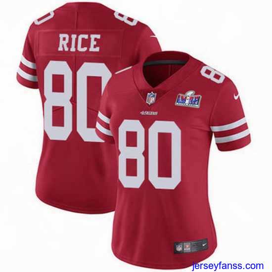 Premium Nike 49ers 80 Jerry Rice Red Team Color Stitched NFL Vapor Untouchable Limited 2024 Super Bowl LVIII Jersey