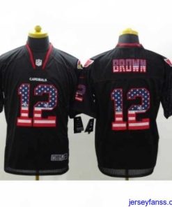 Stylish Nike Arizona Cardicals 12 brown Black Elite USA Flag Fashion NFL Jersey