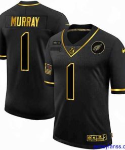 Gorgeous Nike Arizona Cardinals 1 Kyler Murray Black Gold 2020 Salute To Service Limited Jersey