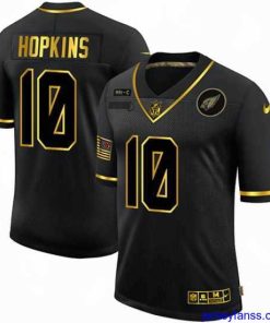 Premium Nike Arizona Cardinals 10 DeAndre Hopkins Black Gold 2020 Salute To Service Limited Jersey
