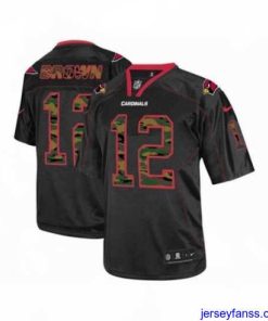 Stylish Nike Arizona Cardinals 12 John Brown Black Elite Camo Fashion NFL Jersey