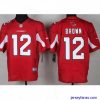 Exclusive Nike Arizona Cardinals 12 John Brown Red Elite NFL Jersey