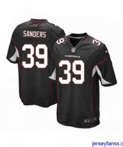 Stylish Nike Arizona Cardinals 39 James Sanders Black Game NFL Jersey